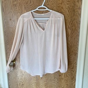 Violet + Claire Light Pink Sheer Blouse